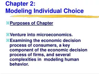 Chapter 2: Modeling Individual Choice