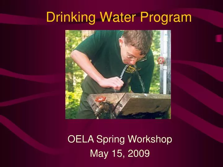 drinking water program