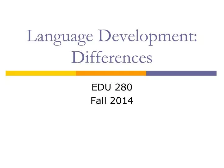 language development differences
