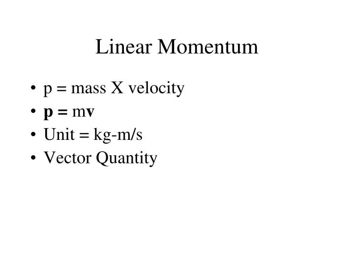 linear momentum