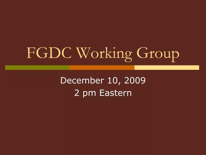 fgdc working group