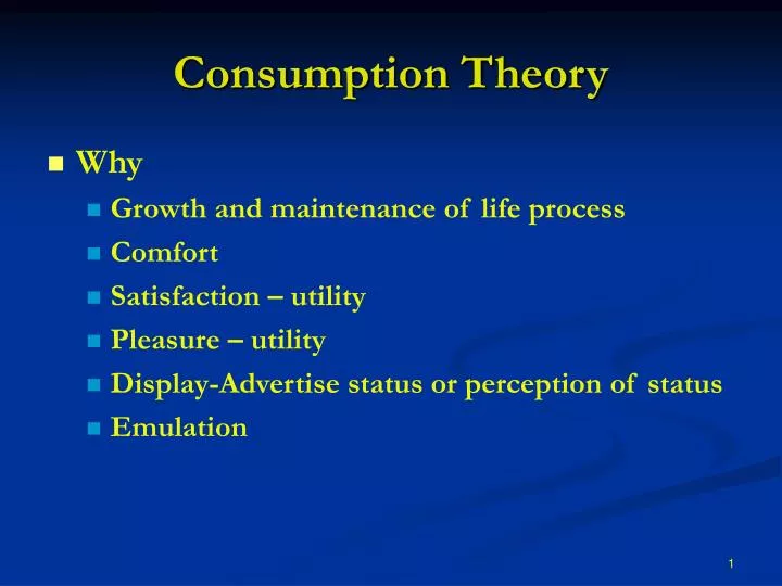 consumption theory