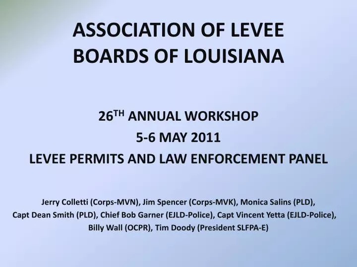 association of levee boards of louisiana