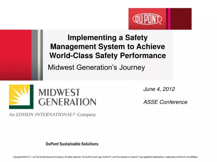 implementing a safety management system to achieve world class safety performance