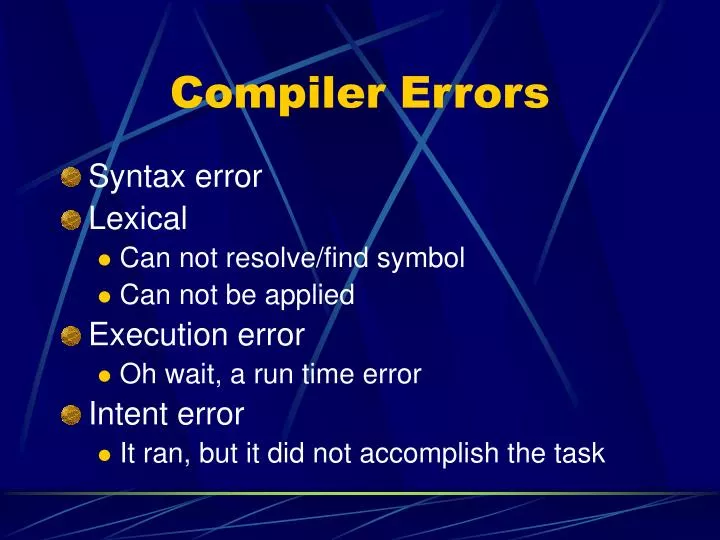 compiler errors