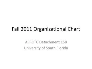 Fall 2011 Organizational Chart