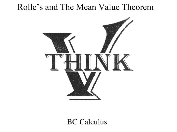 rolle s and the mean value theorem
