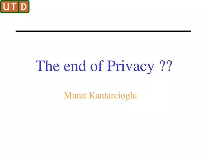 the end of privacy