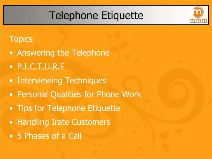 telephone etiquette