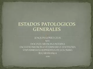 estados patologicos generales
