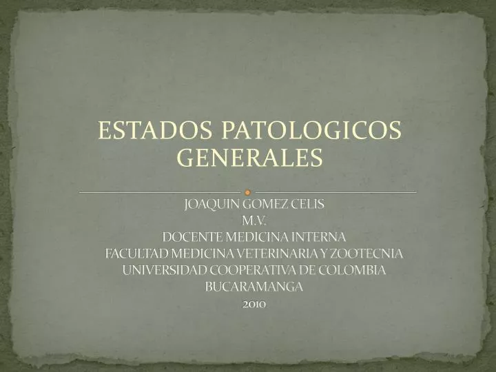 estados patologicos generales