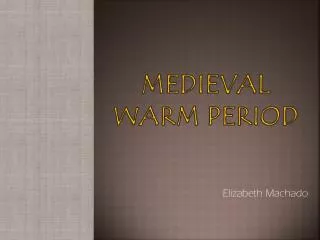 medieval warm period