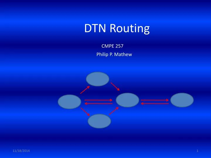 dtn routing cmpe 257 philip p mathew