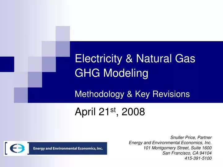 electricity natural gas ghg modeling methodology key revisions