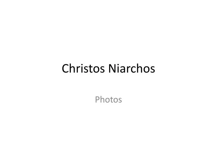 christos niarchos