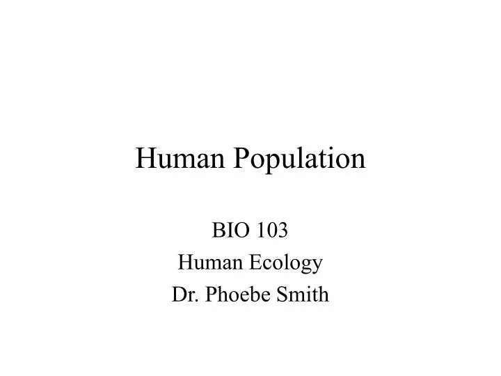 human population