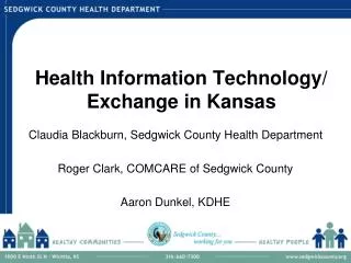 Health Information Technology/ Exchange in Kansas