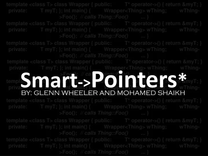 smart pointers