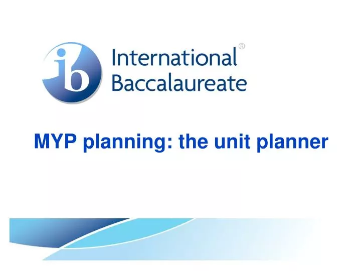 myp planning the unit planner