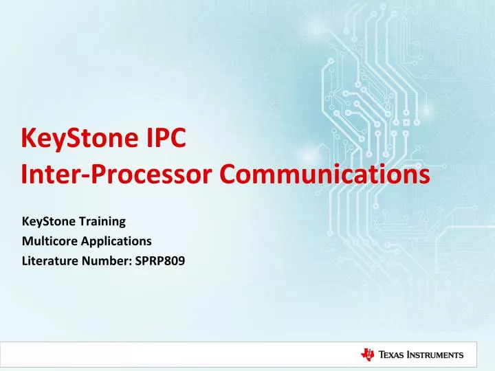 keystone ipc inter processor communications