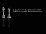 Evolutionary Game Algorithm for continuous parameter optimization - slide 1