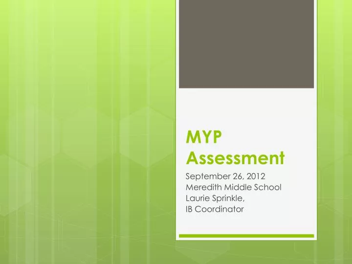 myp assessment