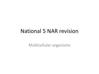 National 5 NAR revision