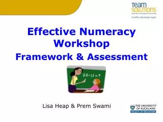 Effective Numeracy Workshop Framework &amp; Assessment