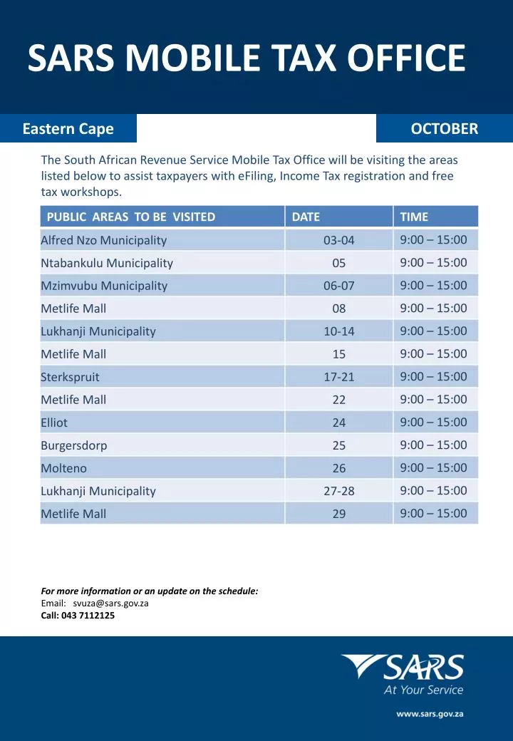 sars mobile tax office