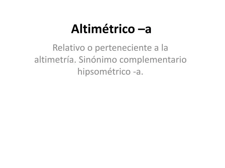 altim trico a