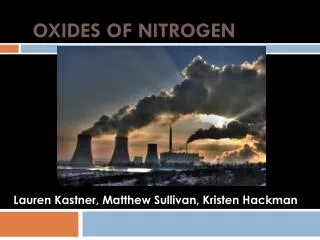 Oxides of NItrogen