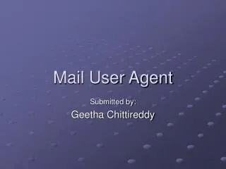 Mail User Agent