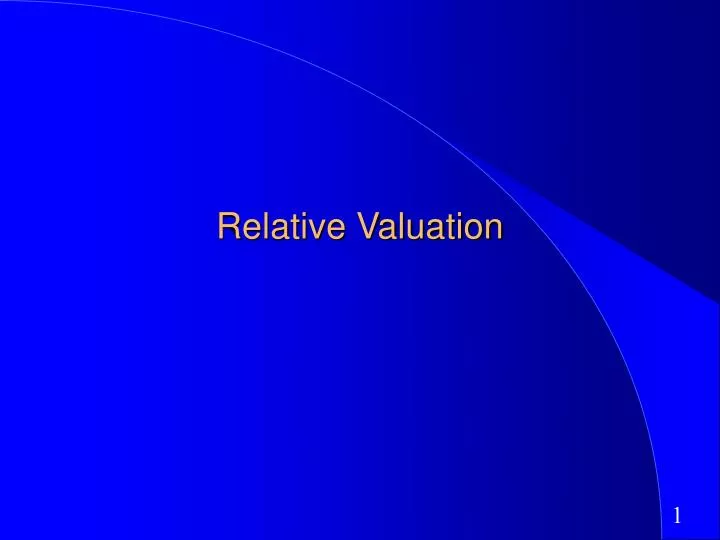 relative valuation