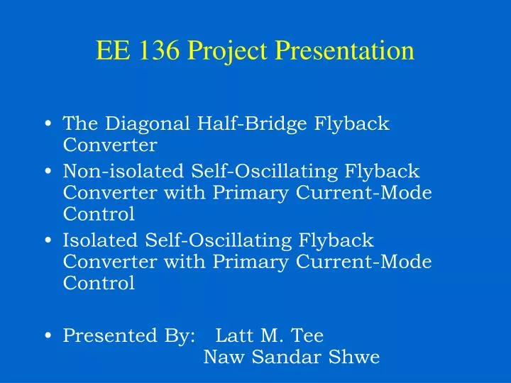 ee 136 project presentation