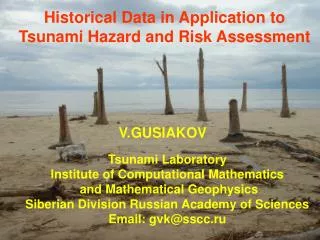Historical Data in Application to Tsunami Hazard and Risk Assessment