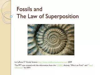 Fossils and The Law of Superposition