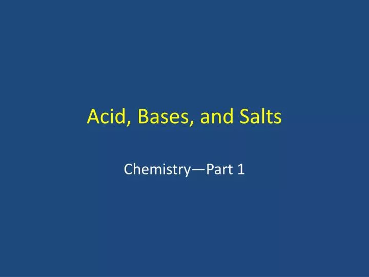 acid bases and salts