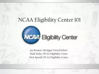ncaa eligibility center 101