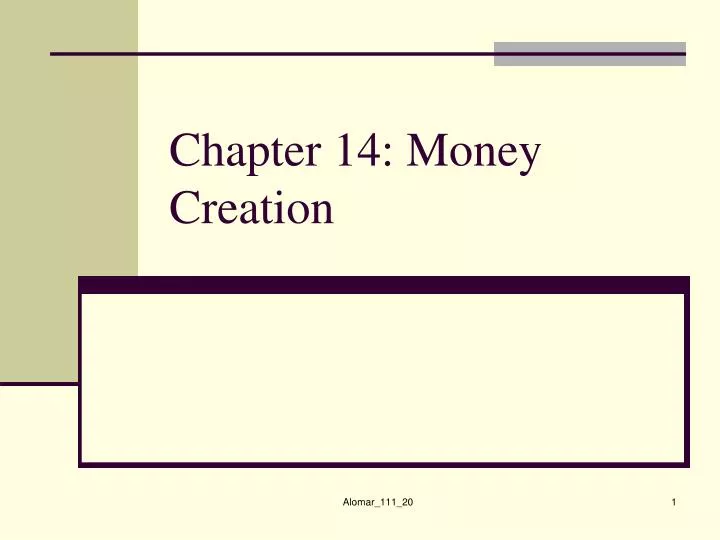 chapter 14 money creation