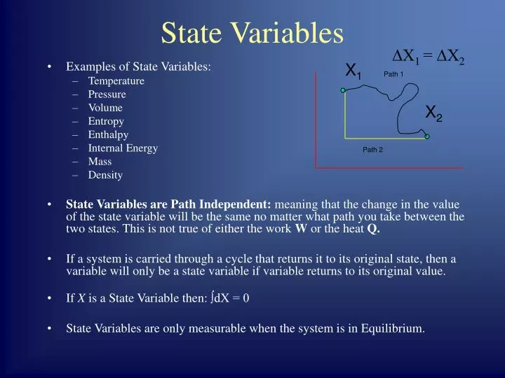 state variables