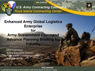 Enhanced Army Global Logistics Enterprise for