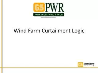 Wind Farm Curtailment Logic