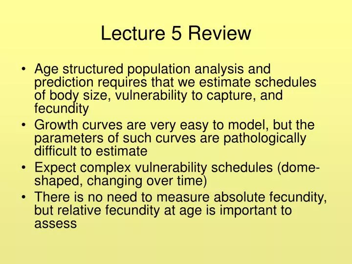 lecture 5 review