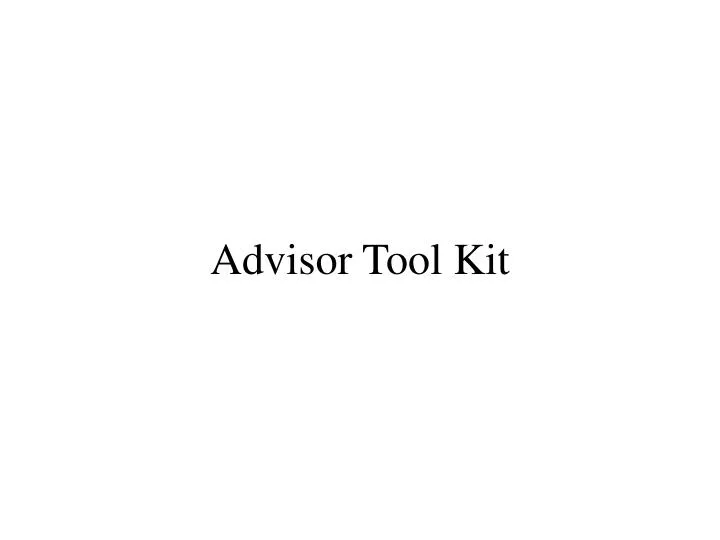 advisor tool kit