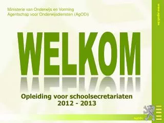 opleiding voor schoolsecretariaten 2012 2013