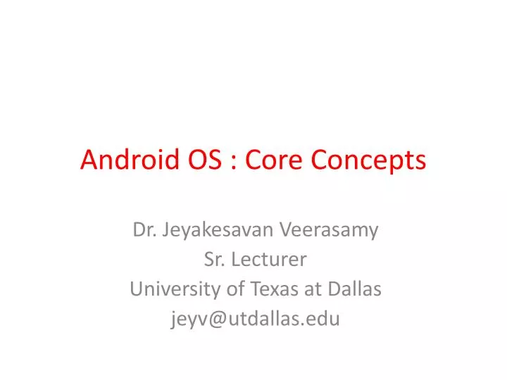 android os core concepts