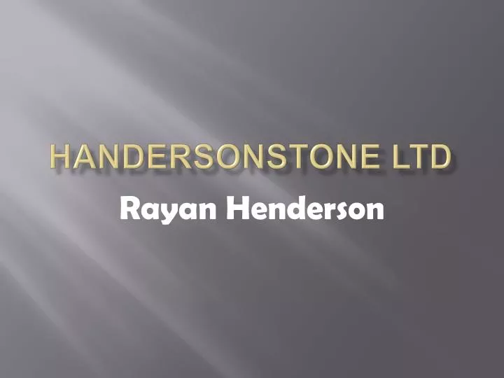 handersonstone ltd