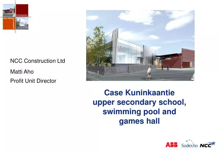 case kuninkaantie upper secondary school swimming pool and games hall