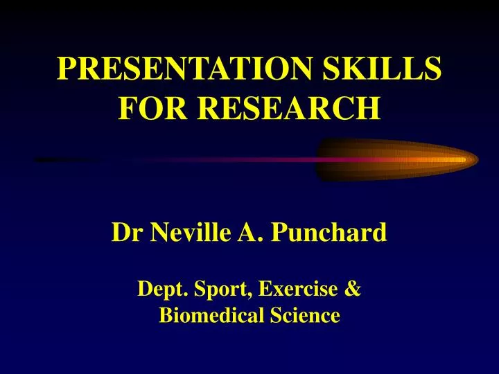 presentation skills for research