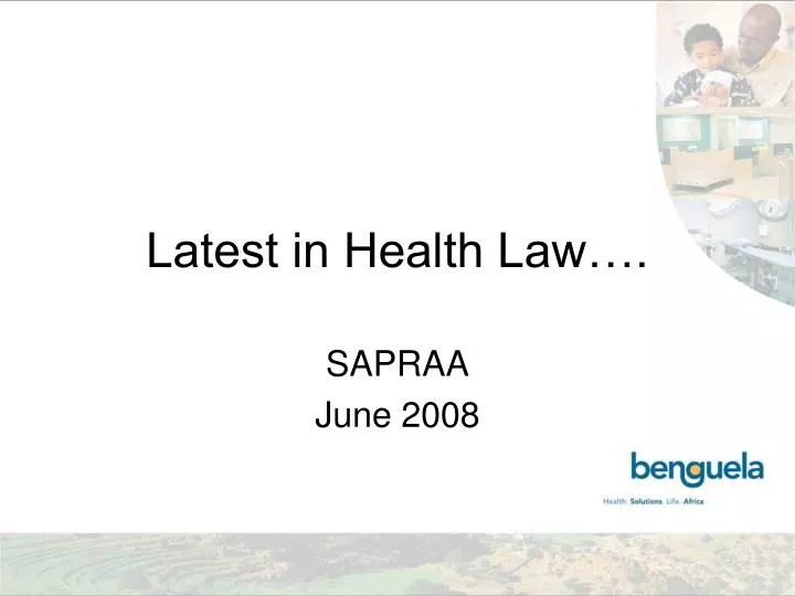 latest in health law